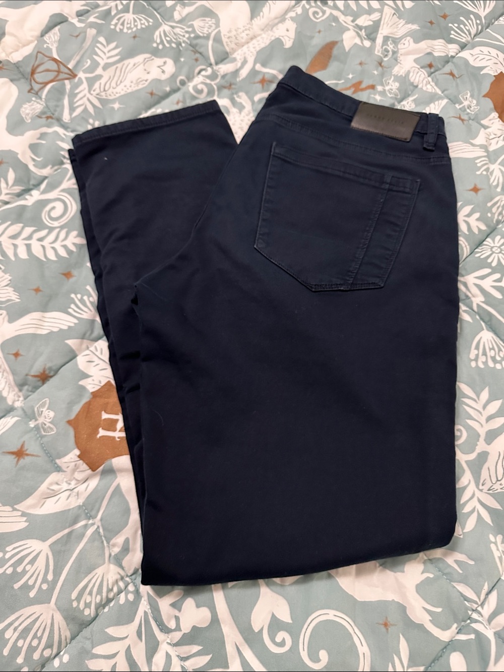 Perry Ellis Slim Straight Pants in Dark Navy